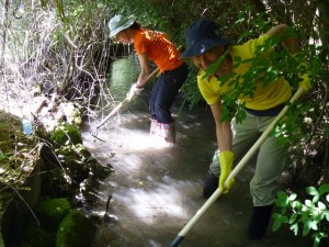 Munich river cleaning