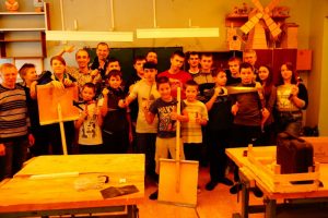 Craft-making Sunday at a boarding school in the city (Nizhny Novgorod, Central Russia)