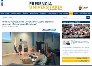 The University Newsletter highlights the first Oratory Contest created by New Acropolis (Honduras)