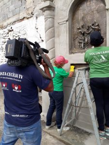 Proyecto Clío – 17ª acción: Limpieza de los nichos del Monte Serrat (Santos/SP, Brasil)