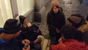 Rencontre avec les sans-abris de la ville (Bruxelles, Belgique)