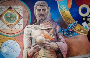 Mural Giordano Bruno en Armenia