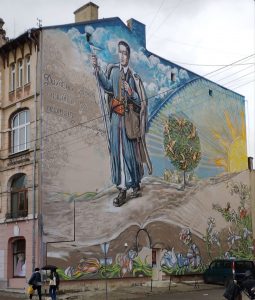 Murales en honor al filósofo Hryhoriy Skovoroda (Vinnytsia e Ivano-Frankivsk, Ucrania)