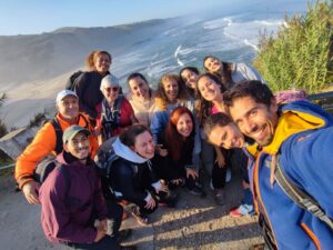 Night walk along the Atlantic coast (Portugal)